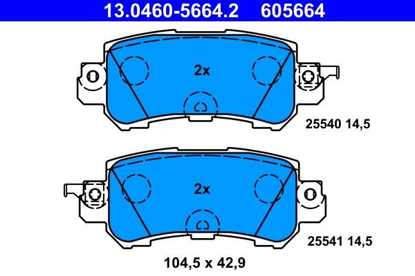 Ate Brake Pad Set, disc brake – price 198 PLN