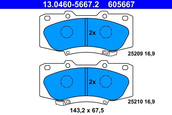 Ate Brake pad set – price 248 PLN