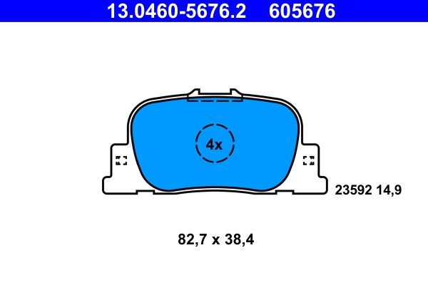 Ate Brake Pad Set, disc brake – price 140 PLN