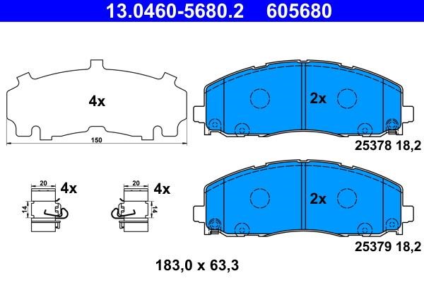 Ate Brake pad set – price 462 PLN