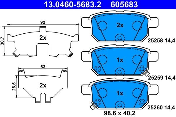 Ate Brake Pad Set, disc brake – price 172 PLN
