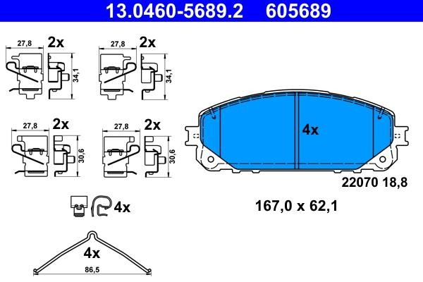 Ate Brake pad set – price 551 PLN