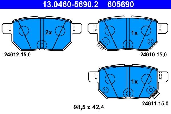 Ate Brake pad set – price 184 PLN