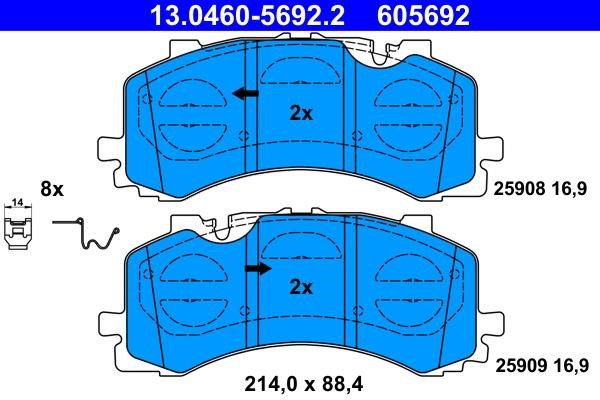 Ate Brake pad set – price 874 PLN