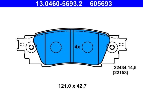 Ate Brake Pad Set, disc brake – price 149 PLN