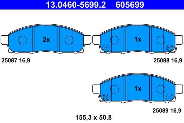 Ate Brake pad set – price 220 PLN