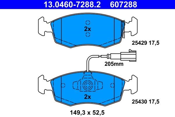 Ate Brake pad set – price 212 PLN