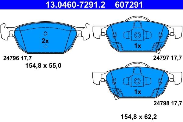 Ate Brake pad set – price 251 PLN