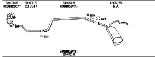 Walker REK019860A Exhaust system REK019860A