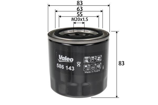 Valeo 586143 Oil Filter 586143