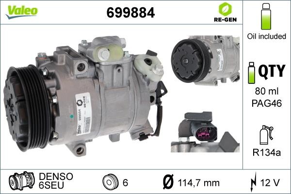Valeo 699884 Compressor 699884