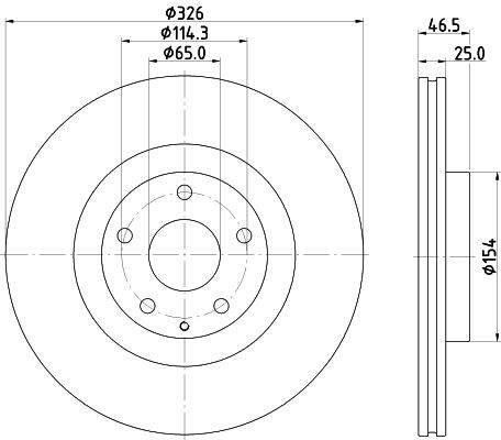 Hella 8DD 355 134-771 Brake disc 8DD355134771