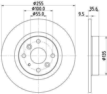Hella 8DD 355 134-831 Brake disc 8DD355134831 8DD355134831 Hella Brake disc