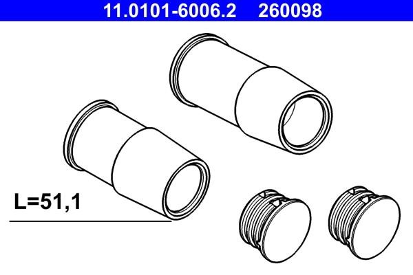Brake caliper repair kit Ate 11.0101-6006.2