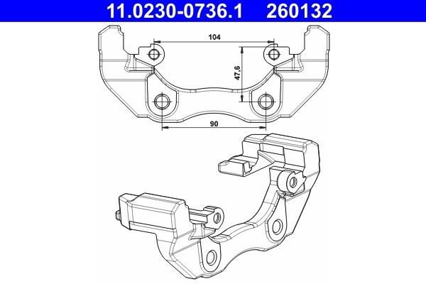 Ate Bracket front brake caliper – price 507 PLN