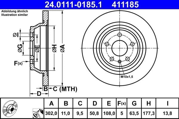Ate Brake disc – price 300 PLN