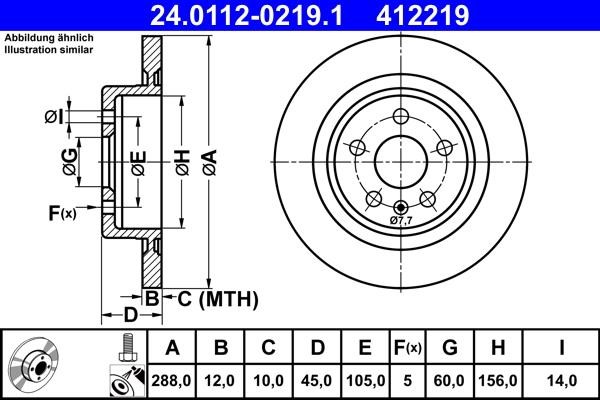 Ate Brake disk – price 273 PLN