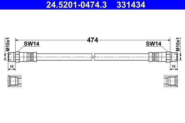 Ate Brake Hose – price 41 PLN