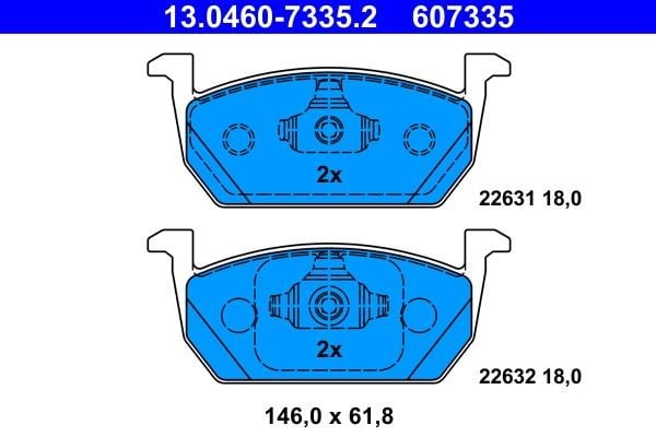Ate Brake pad set – price 222 PLN