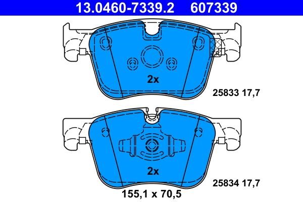 Ate Brake Pad Set, disc brake – price 260 PLN