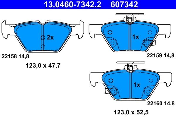 Ate Brake Pad Set, disc brake – price 150 PLN
