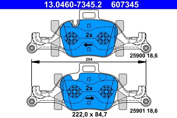 Ate Brake pad set – price 515 PLN