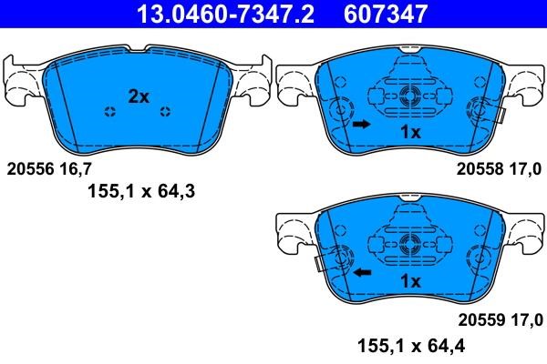 Ate Brake pad set – price 262 PLN