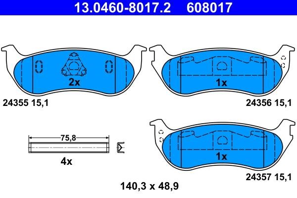 Ate Brake pad set – price 315 PLN