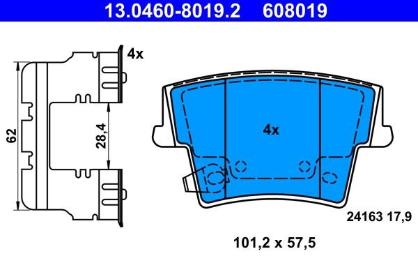 Ate Brake pad set – price 310 PLN