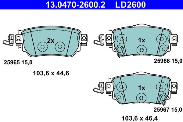 Ate ATE CERAMIC disc brake pads, set – price 224 PLN