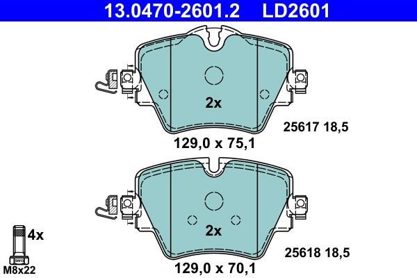 Ate ATE CERAMIC disc brake pads, set – price 546 PLN