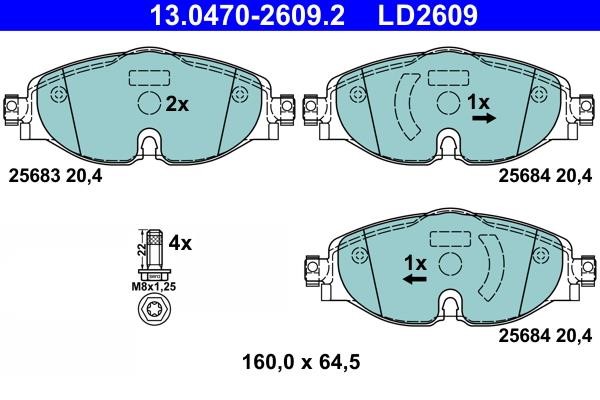 Ate Brake pad set – price 398 PLN