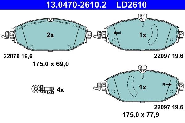 Ate ATE CERAMIC disc brake pads, set – price 425 PLN