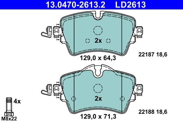 Ate ATE CERAMIC disc brake pads, set – price 523 PLN