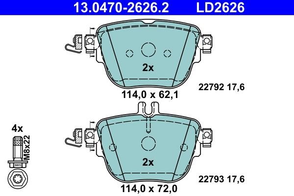 Ate ATE CERAMIC disc brake pads, set – price 368 PLN