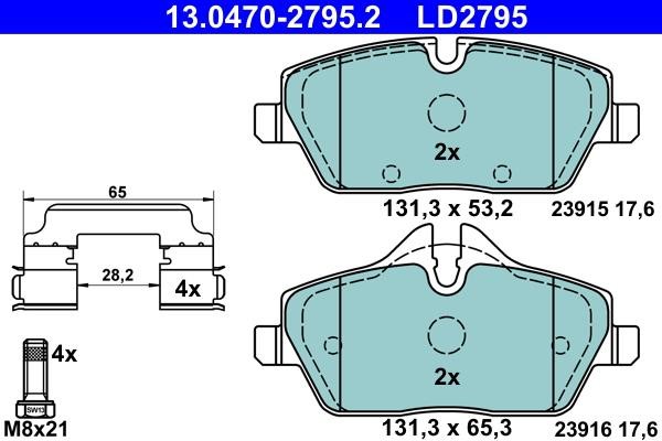 Ate ATE CERAMIC disc brake pads, set – price 439 PLN