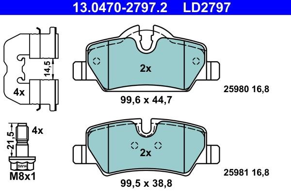 Ate ATE CERAMIC disc brake pads, set – price 379 PLN