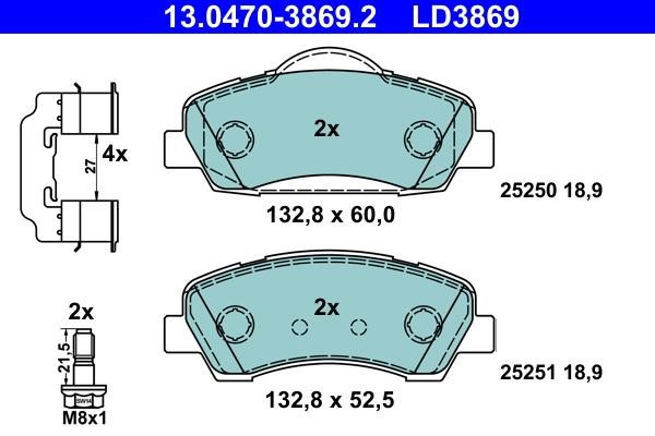 Ate ATE CERAMIC disc brake pads, set – price 282 PLN