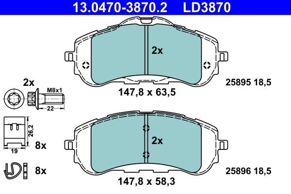 Ate ATE CERAMIC disc brake pads, set – price [object Object] PLN