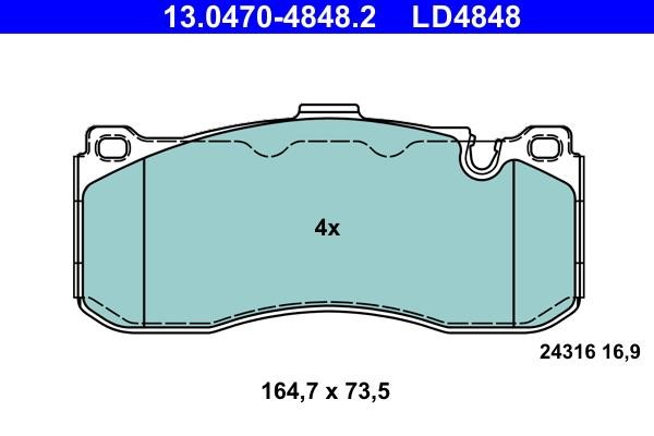 Ate ATE CERAMIC disc brake pads, set – price 422 PLN