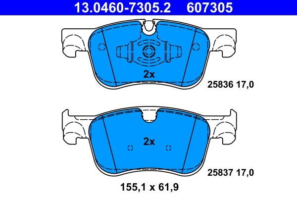 Ate Brake pad set – price 266 PLN