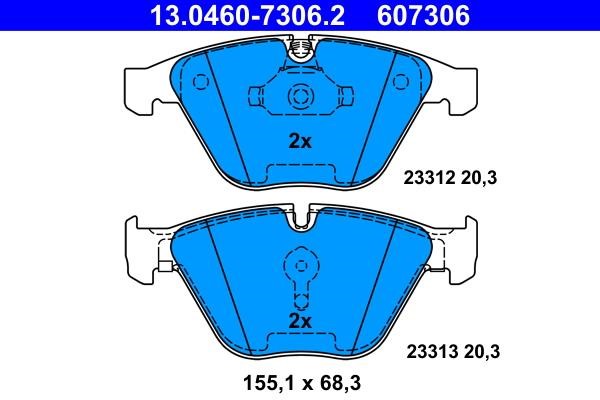 Ate Front disc brake pads, set – price 386 PLN