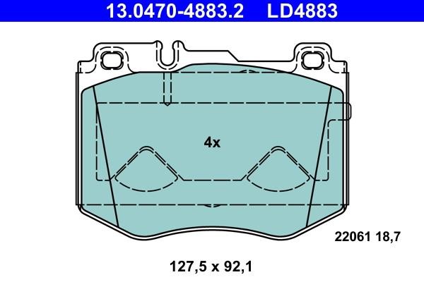 Ate ATE CERAMIC disc brake pads, set – price 447 PLN