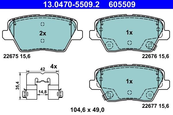 Ate ATE CERAMIC disc brake pads, set – price [object Object] PLN