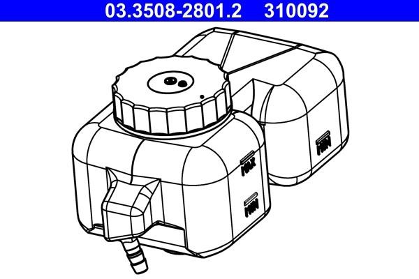 Ate 03.3508-2801.2 Expansion Tank, brake fluid 03350828012