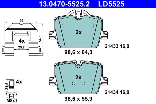 Ate Brake Pad Set, disc brake – price 369 PLN