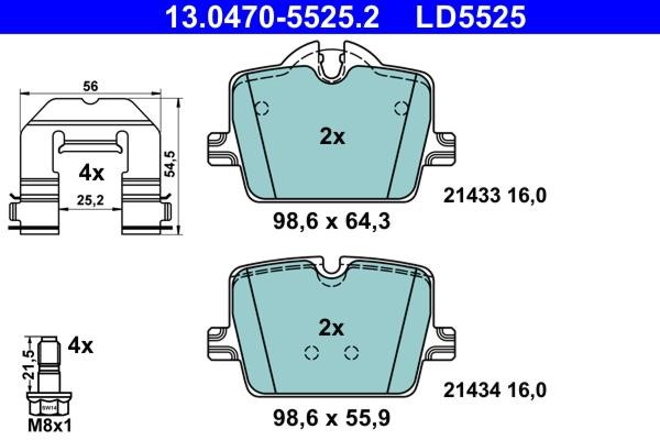 Ate Brake pad set – price 426 PLN