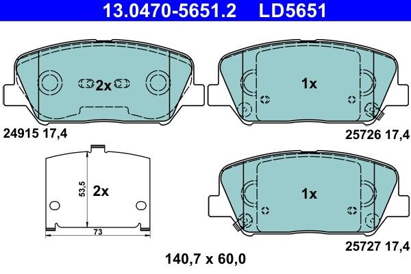 Ate ATE CERAMIC disc brake pads, set – price [object Object] PLN