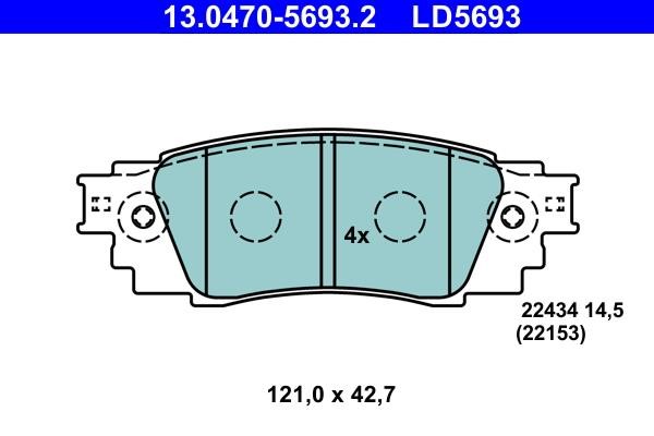Ate Brake pad set – price 228 PLN