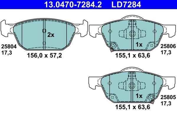 Ate Brake pad set – price 331 PLN